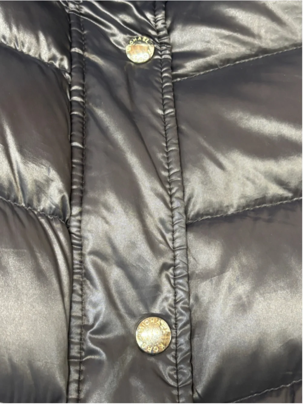 Women's Michael Kors Packable Puffer Jacket Brown Bronze Gold Hardware Large